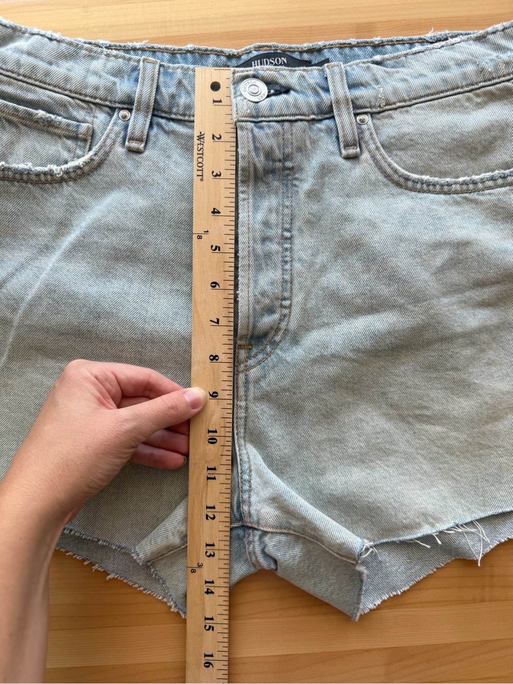 Hudson Jeans Light Blue Denim Jean Shorts - Picture 11 of 11